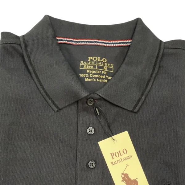 Dark Grey Polo Shirt - Short Sleeves