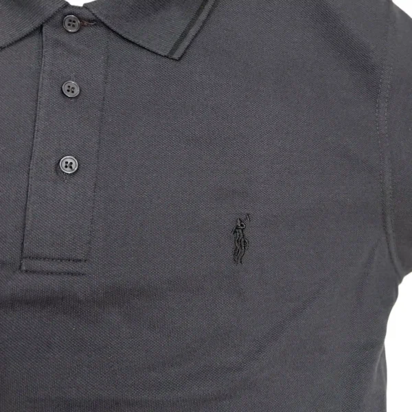 Dark Grey Polo Shirt - Short Sleeves