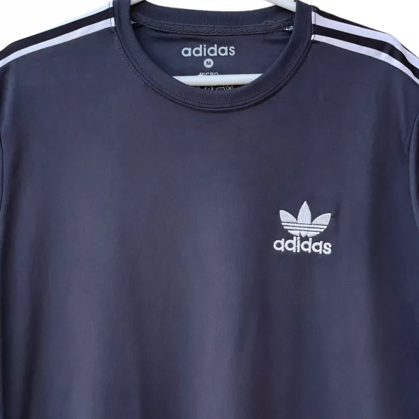 Dri fit Dark Gret Adidas summer Tracksuit for men shirt close up