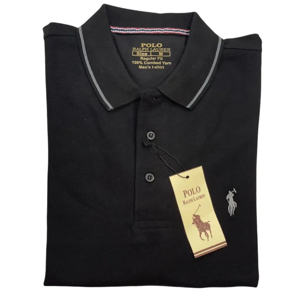 Black Polo Shirt - Short Sleeves