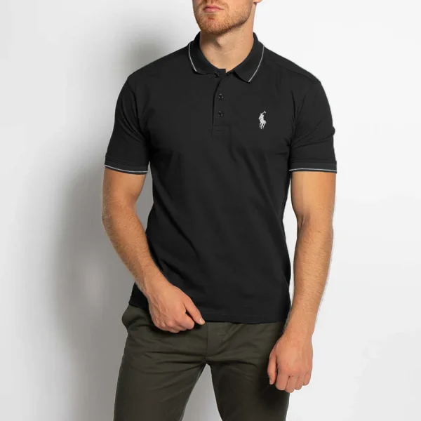 Black Polo Shirt - Short Sleeves