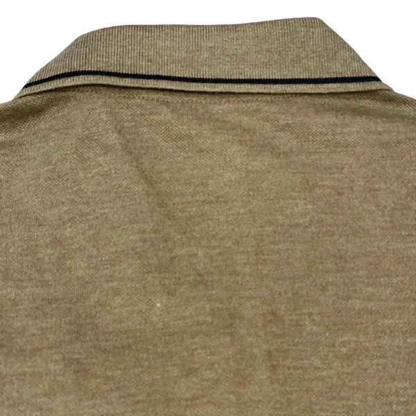 Mens Polo Shirt Khaki Back