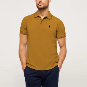 Mustard Polo Shirt - Short Sleeves