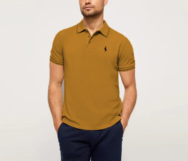 Mustard Polo Shirt - Short Sleeves