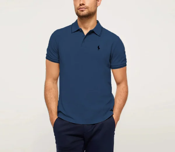 Blue Polo Shirt - Short Sleeves