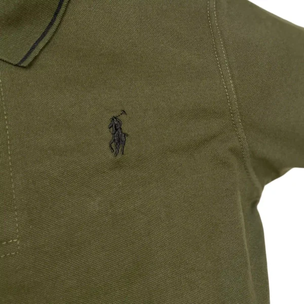 Olive Green Polo Shirt - Short Sleeves