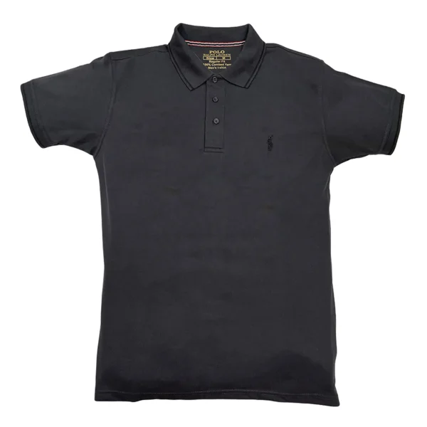 Dark Grey Polo Shirt - Short Sleeves