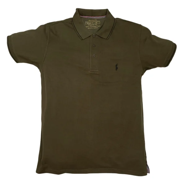 Military Green Polo Shirt - Short Sleeves