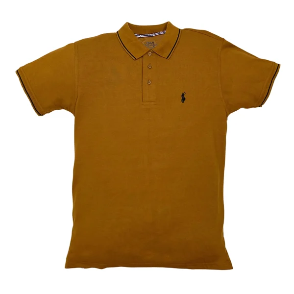 Copper/ Mustard Polo Shirt - Short Sleeves